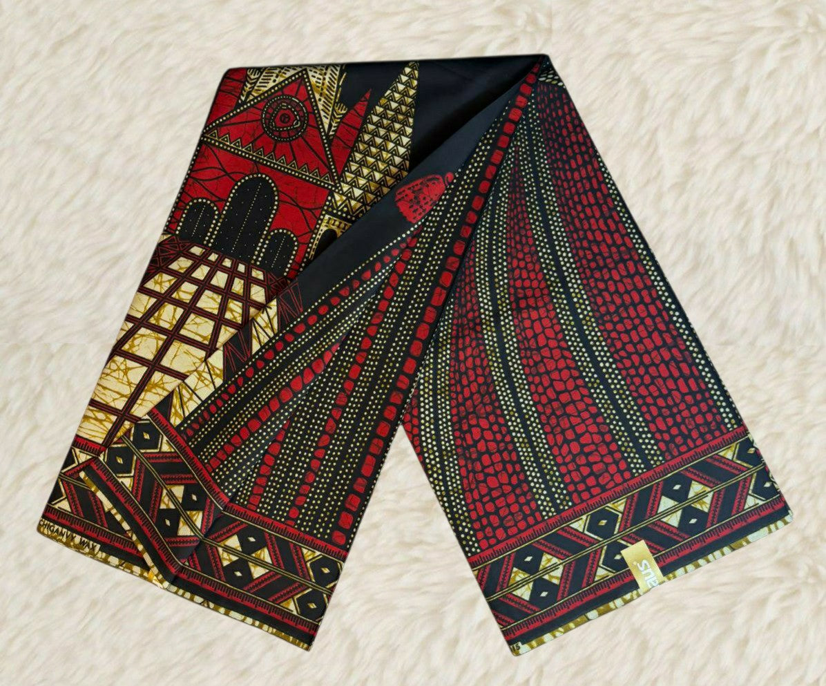 Tissus Wax  Chiganvy 6 yards Wax "Africain " 100% Coton"Ankara