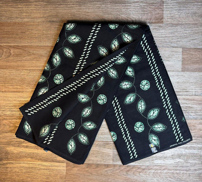 Tissus Wax Africain  1 à 6 yards Wax Mali Dogon" 100% Coton Indigo Verte