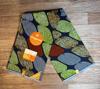 Tissus Wax Africain 6 yards Wax "Chiganvy" 100% Coton Ankara