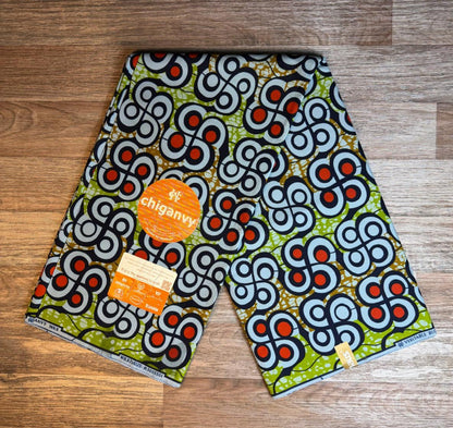 Tissus Wax Africain" Ankara 6 yards wax Chiganvy" 100% Coton "