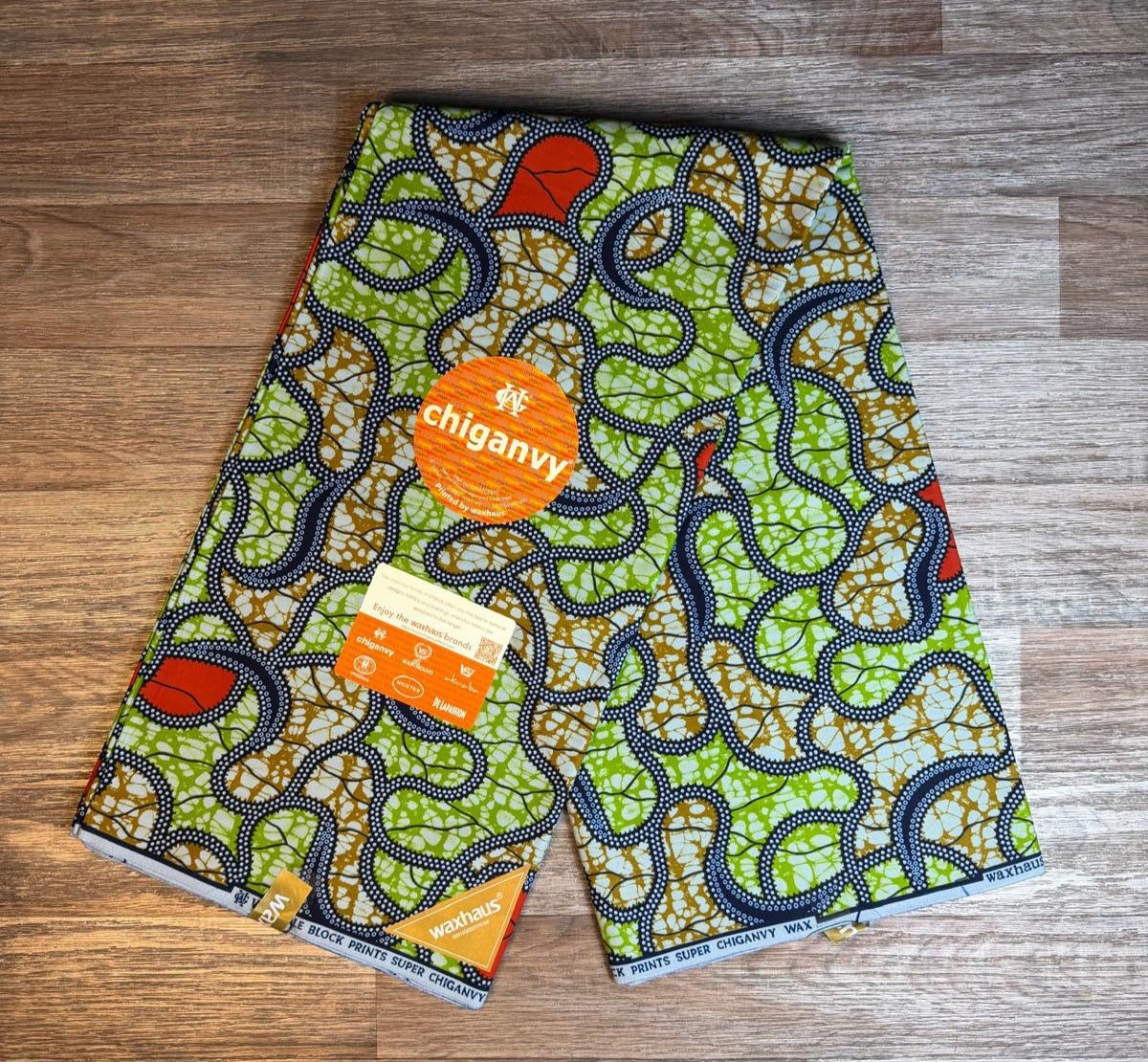 Tissus Wax Africain" Ankara 6 yards Wax Chiganvy"Premium 100% Coton"