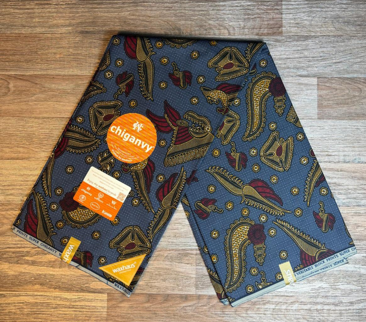 Tissus Wax Chiganvy  6 yards Wax "  Africain 100% Coton"Ankara