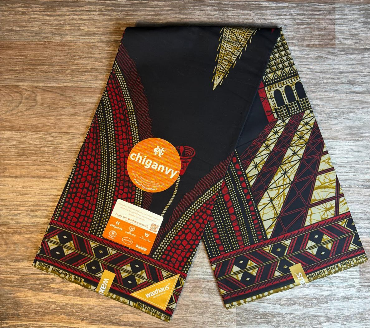 Tissus Wax  Chiganvy 6 yards Wax "Africain " 100% Coton"Ankara