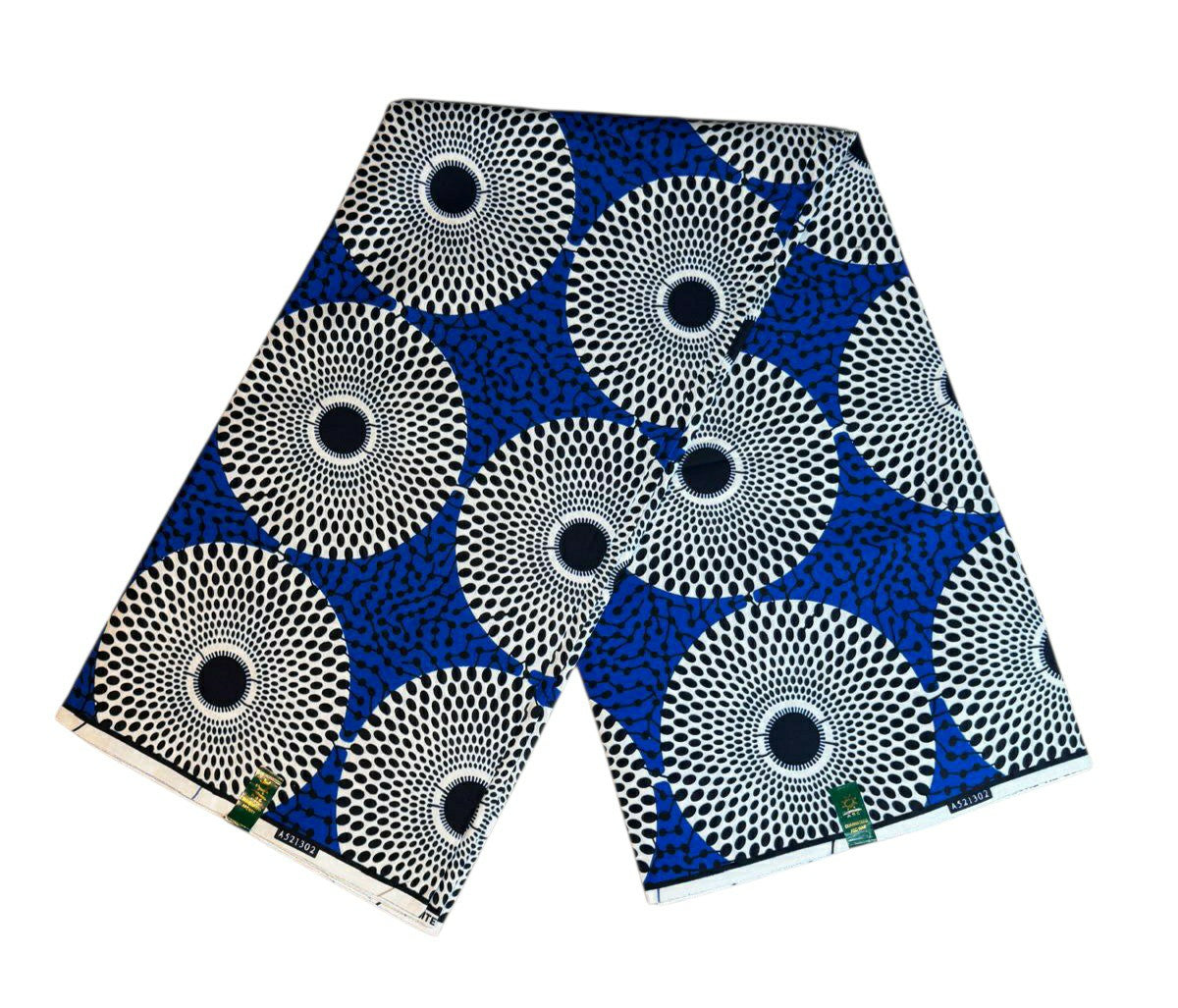 Tissus Wax Africain 1 à 12 yards Wax Abc  100% Coton Ankara