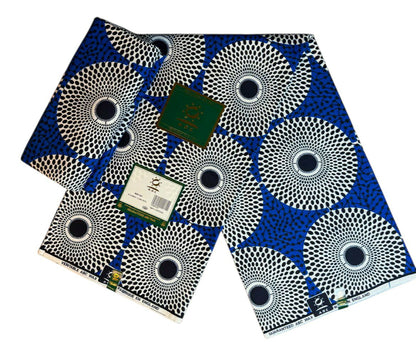 Tissus Wax Africain 1 à 12 yards Wax Abc  100% Coton Ankara