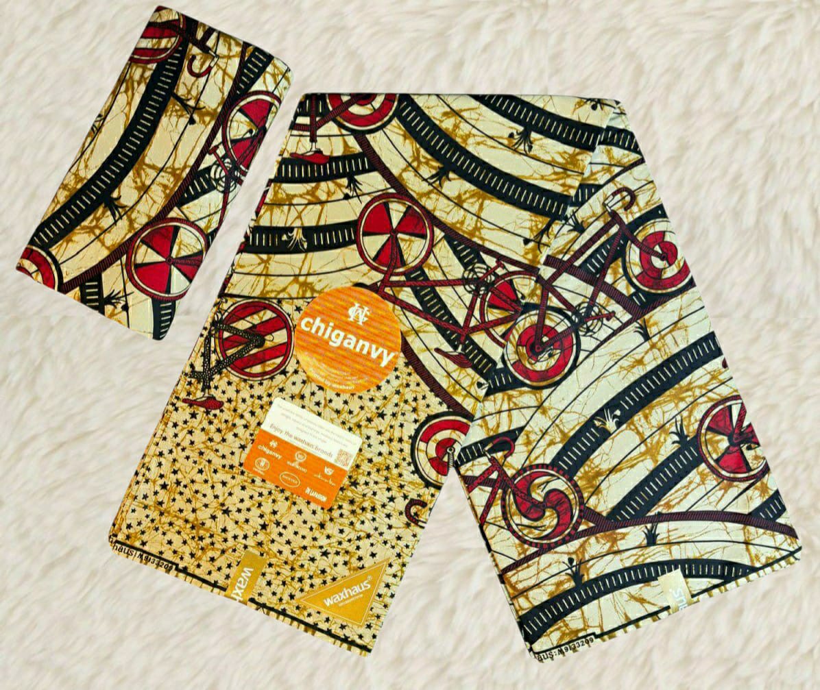 Tissus Wax Africain Ankara 6 yards Wax Chiganvy 100% Coton