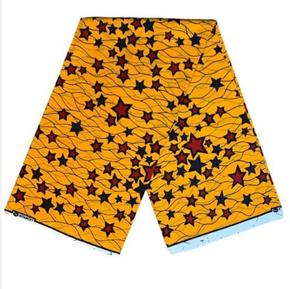 Tissus Wax 1 à 6vyards Wax Africain Wax 100%Coton Étoile Rouge