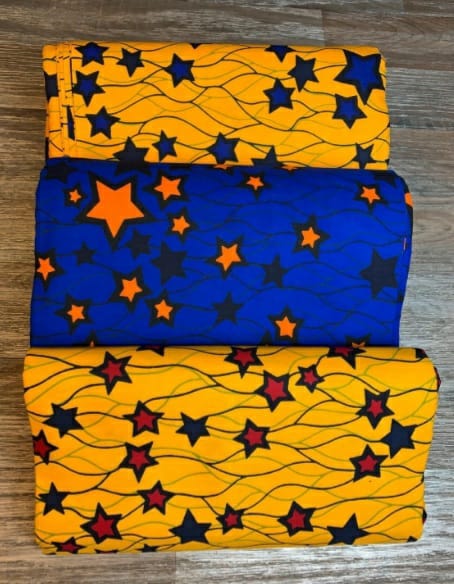 Tissus Wax 1 à 6vyards Wax Africain Wax 100%Coton Étoile Rouge