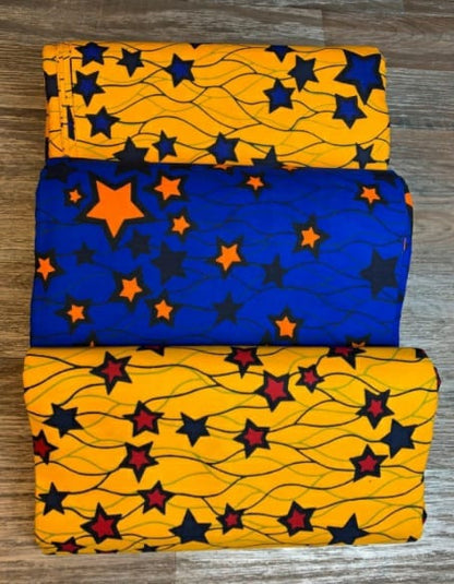Tissus Wax 1 à 6vyards Wax Africain Wax 100%Coton Étoile Rouge