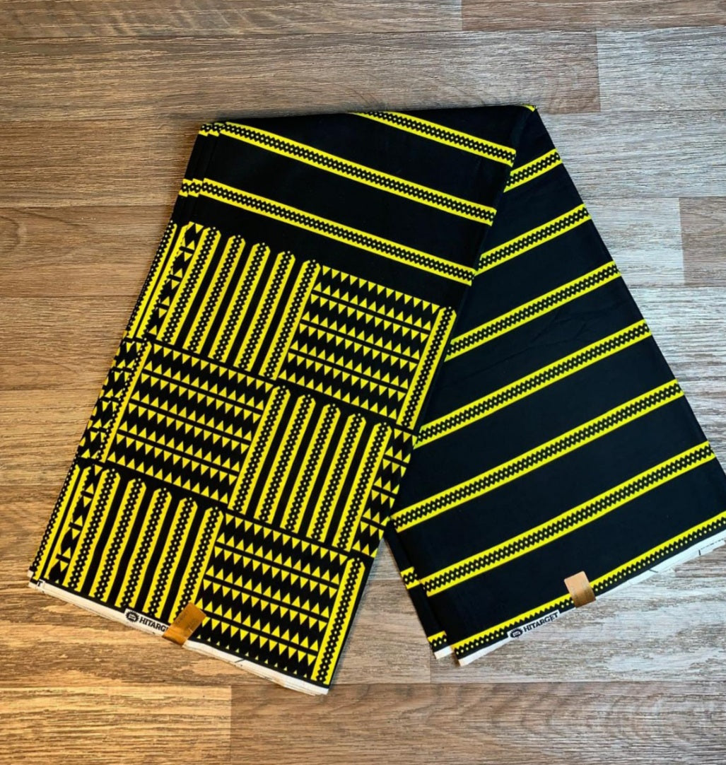 Tissus Wax 1 à 12 yards Wax Africain Wax 100% Coton Rose Noir