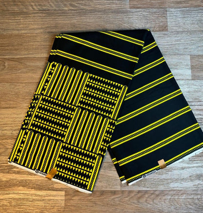 Tissus Wax 1 à 12 yards Wax Africain Wax 100% Coton Rose Noir