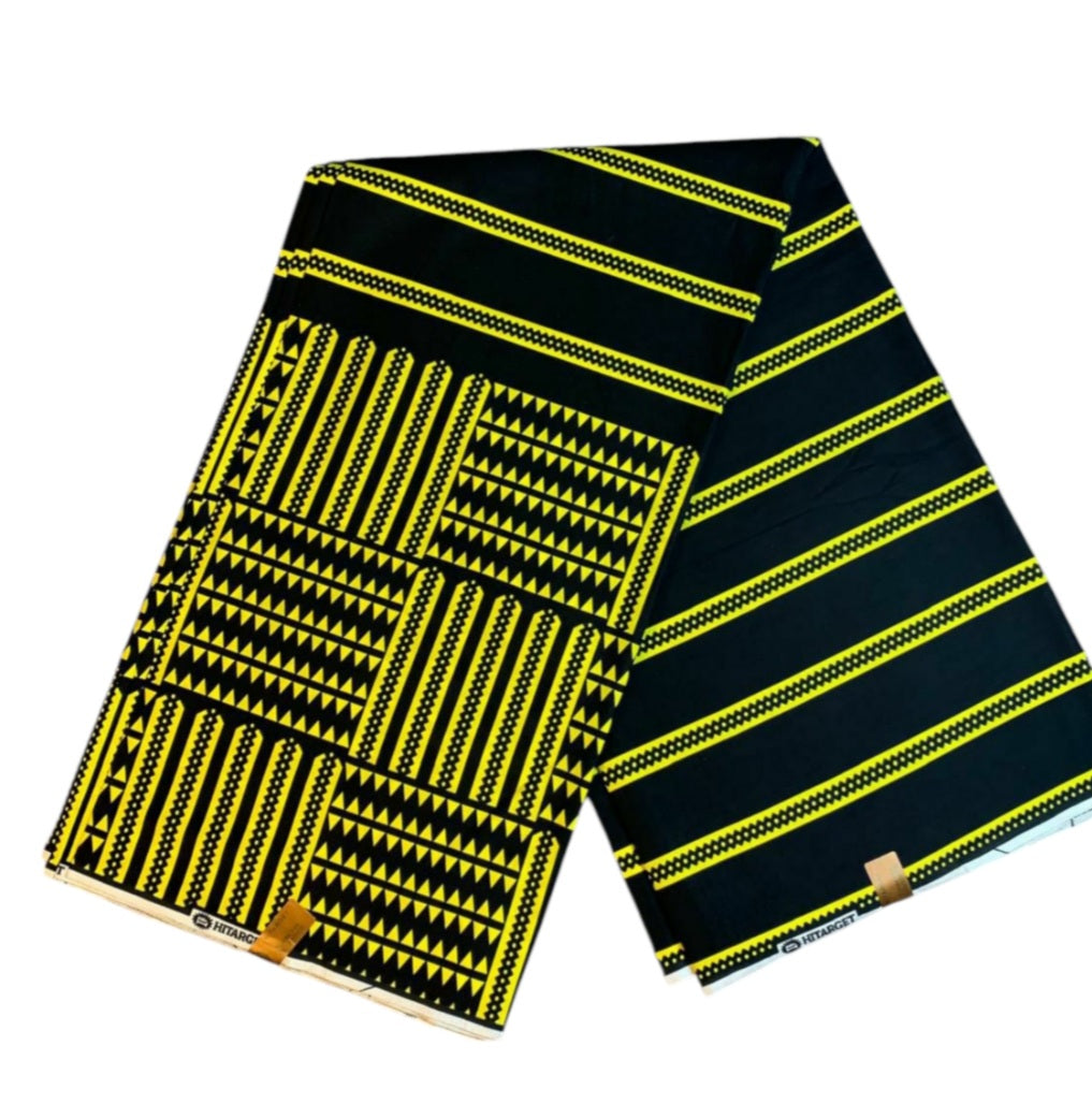 Tissus Wax 1 à 12 yards Wax Africain Wax 100% Coton Rose Noir
