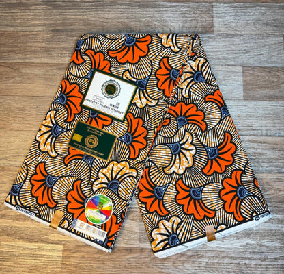 Tissus Wax 1 a 12 yards Wax Africain Wax 100% Coton Fleur de Mariage Multicolore