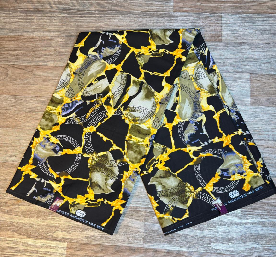 Tissus Wax 1 a 6 yards Wax Africain Wax 100% Coton Anningtex