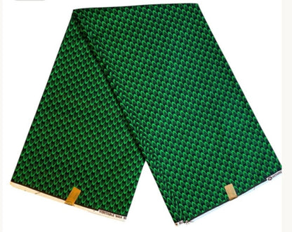 Tissus Wax 1 a 12 yards Wax Africain Wax 100% Coton Écailles Vert