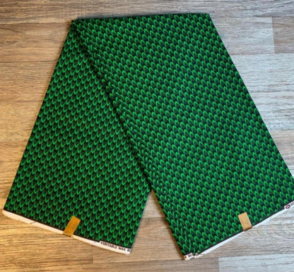 Tissus Wax 1 a 12 yards Wax Africain Wax 100% Coton Écailles Vert