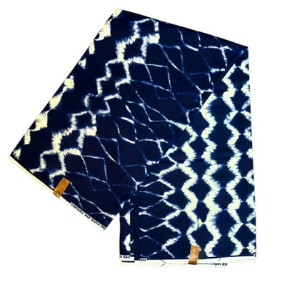 Tissus Wax 1 a 12 yards Wax Africain Wax 100% Coton Vieux Indigo