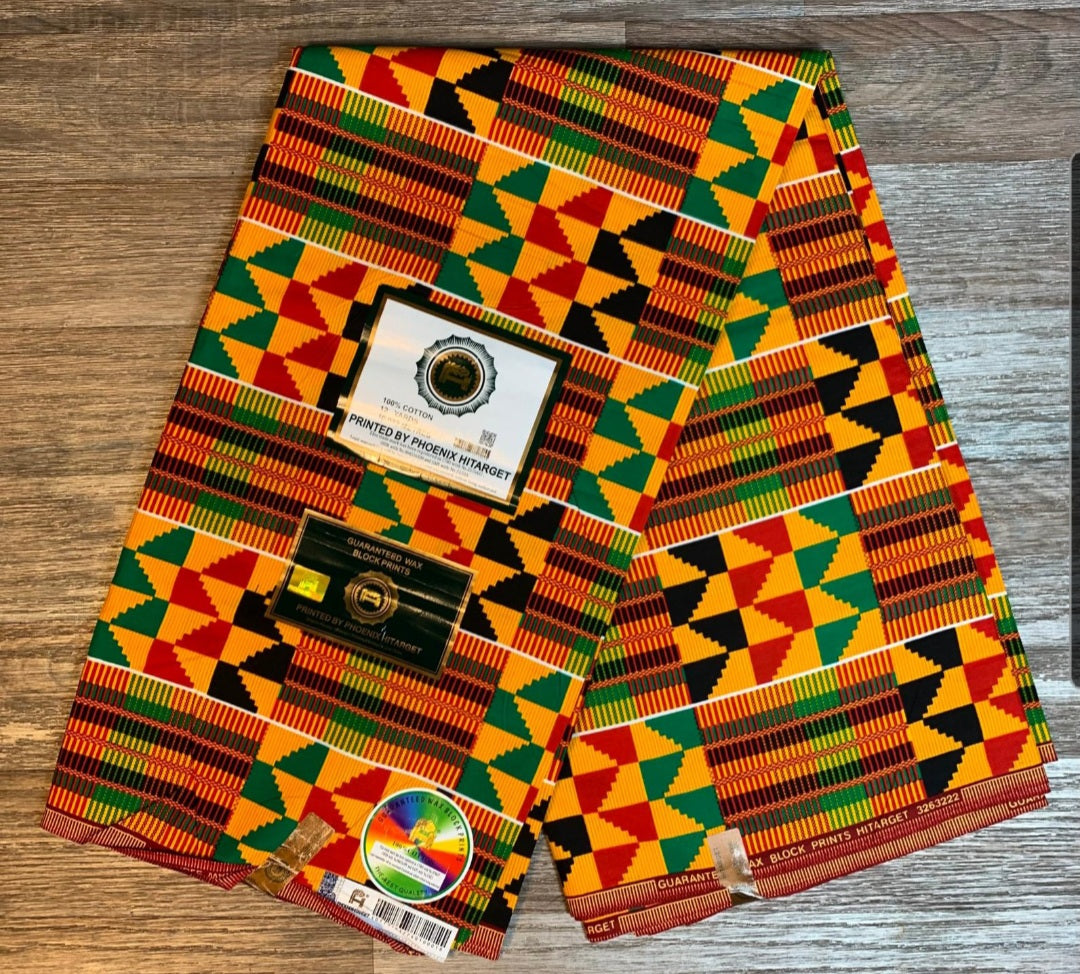 Tissus Wax 1 a 12 yards Wax Africain Wax 100% Coton  Kenté Ghana Ethnique