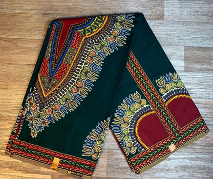 Tissus Wax 1 a 12 yards Wax Africain Wax 100% Coton Dashiki Vert