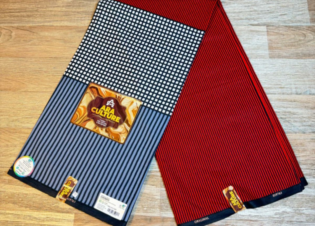 Tissus Wax 1 a 6 yards Wax Africain Wax 100% Coton Ara Culture