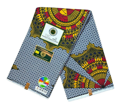 Tissus Wax 1 a 12 yards Wax Africain Wax 100% Coton