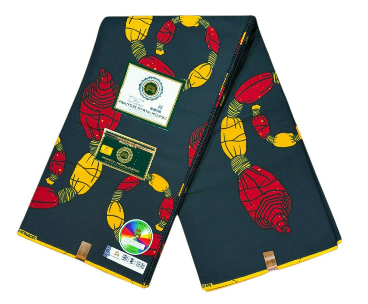 Tissus Wax 1 a 12 yards Wax Africain Wax 100% Coton