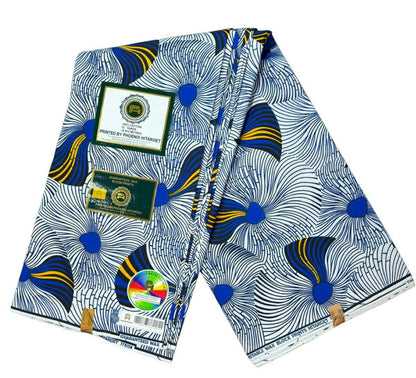 Tissus Wax 1 a 12 yards Wax Africain Wax 100% Coton