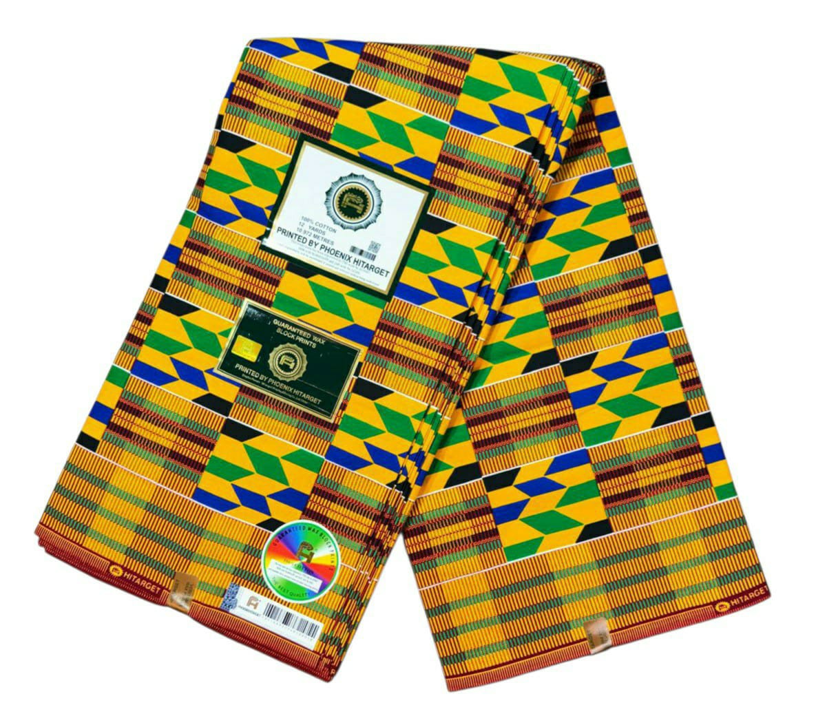 Tissus Wax 1 a 12 yards Wax Africain Wax 100% Coton Kenté Ghana Ethnique