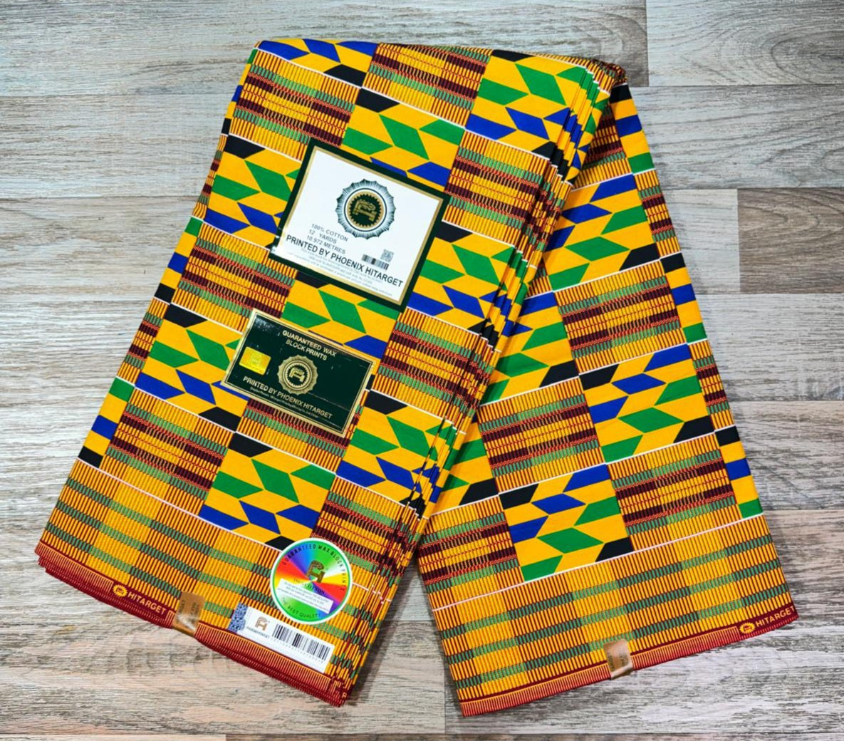 Tissus Wax 1 a 12 yards Wax Africain Wax 100% Coton Kenté Ghana Ethnique