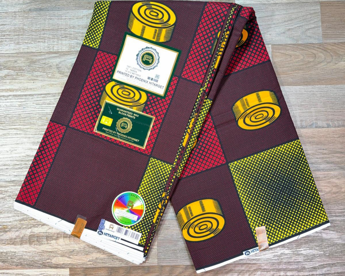 Tissus Wax 1 a 12 yards Wax Africain Wax 100% Coton