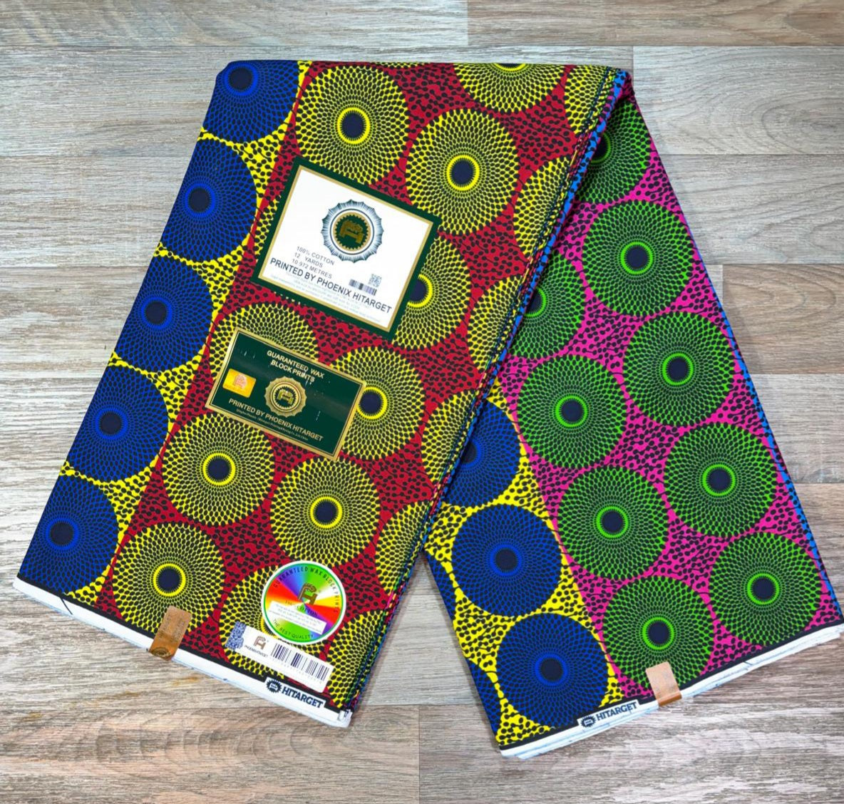 Tissus Wax 1 a 12 yards Wax Africain Wax 100% Coton