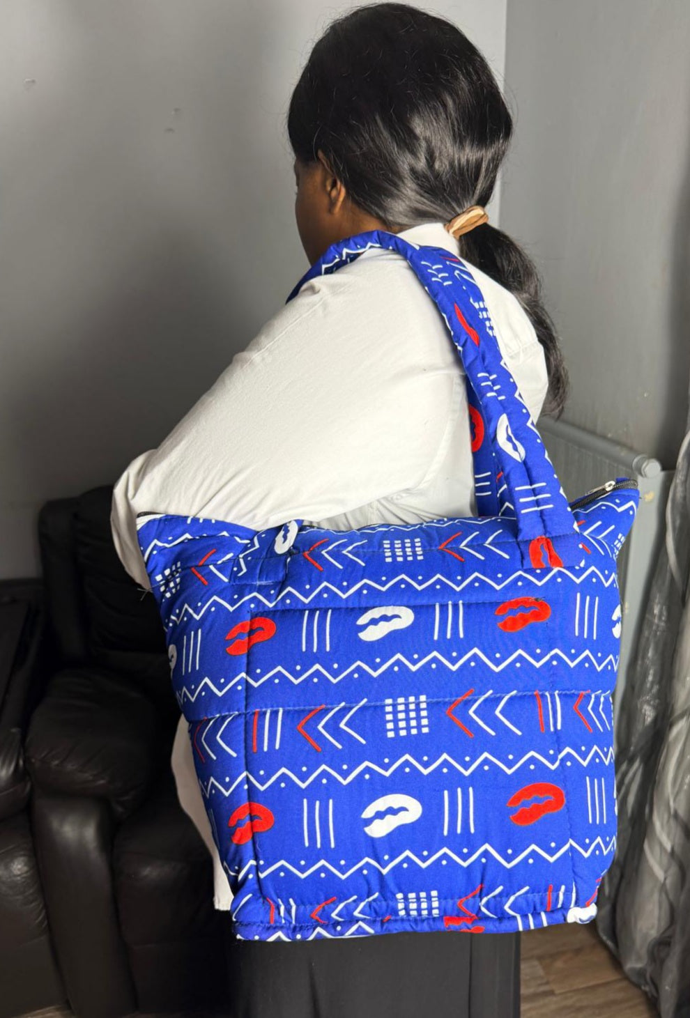 Sac à main Matelassé  Sac Wax Ankara,  Pour Femme  Wax Africain 100% Coton