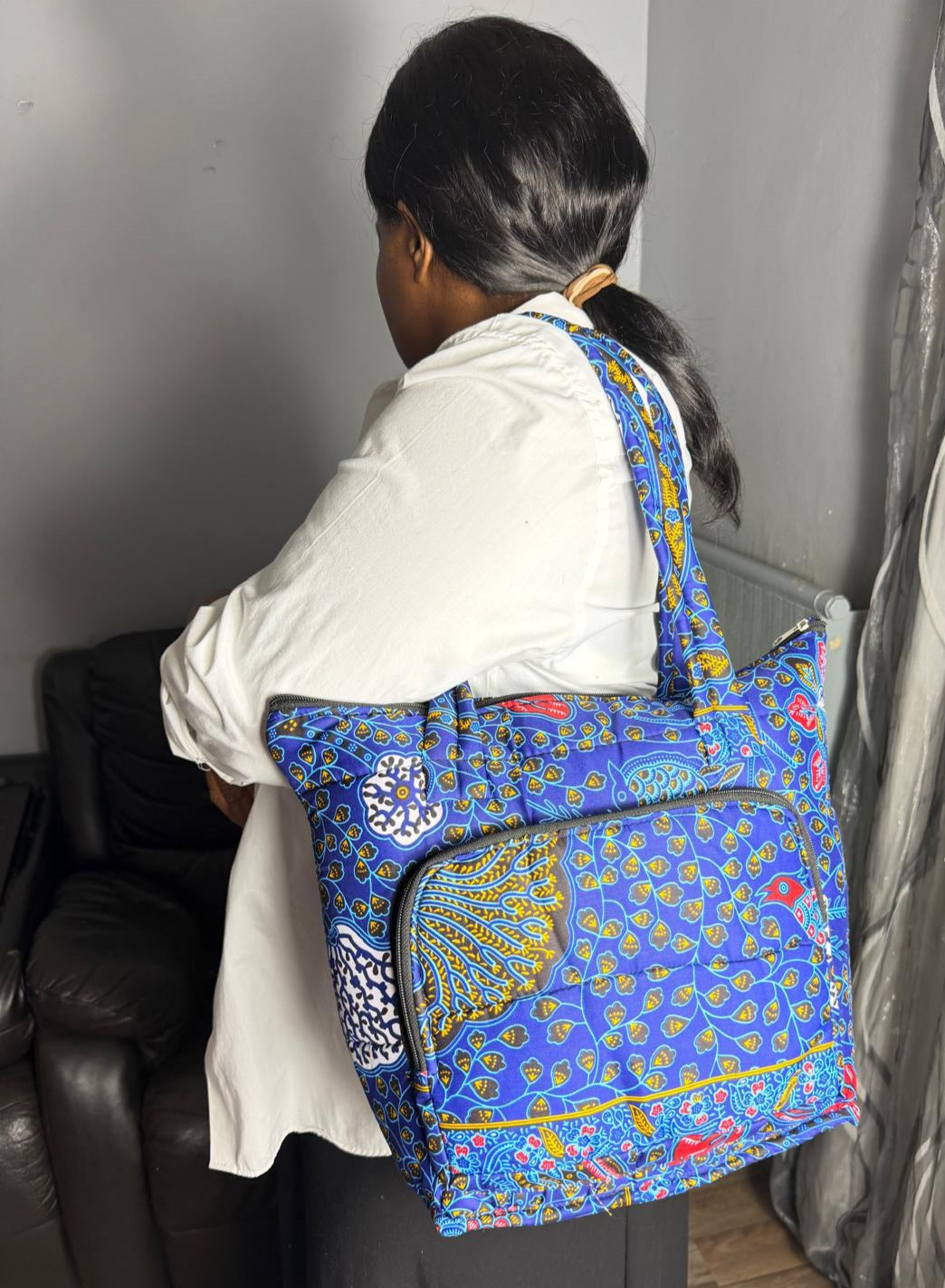 Sac à main Matelassé  Sac Wax Ankara,  Pour Femme  Wax Africain 100% Coton