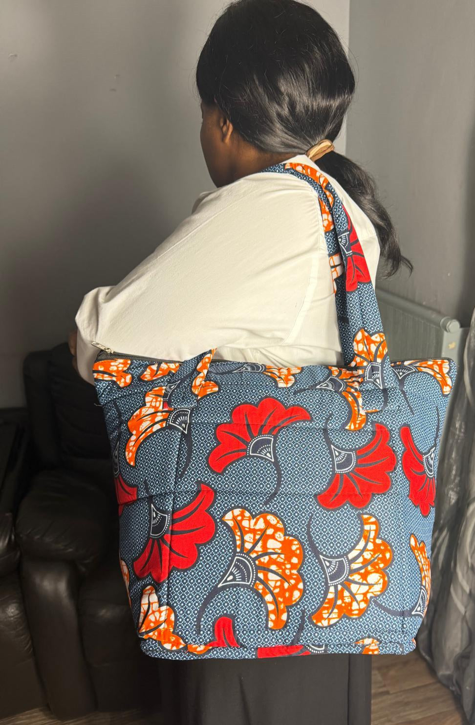 Sac à main Matelassé  Sac Wax Ankara,  Pour Femme  Wax Africain 100% Coton