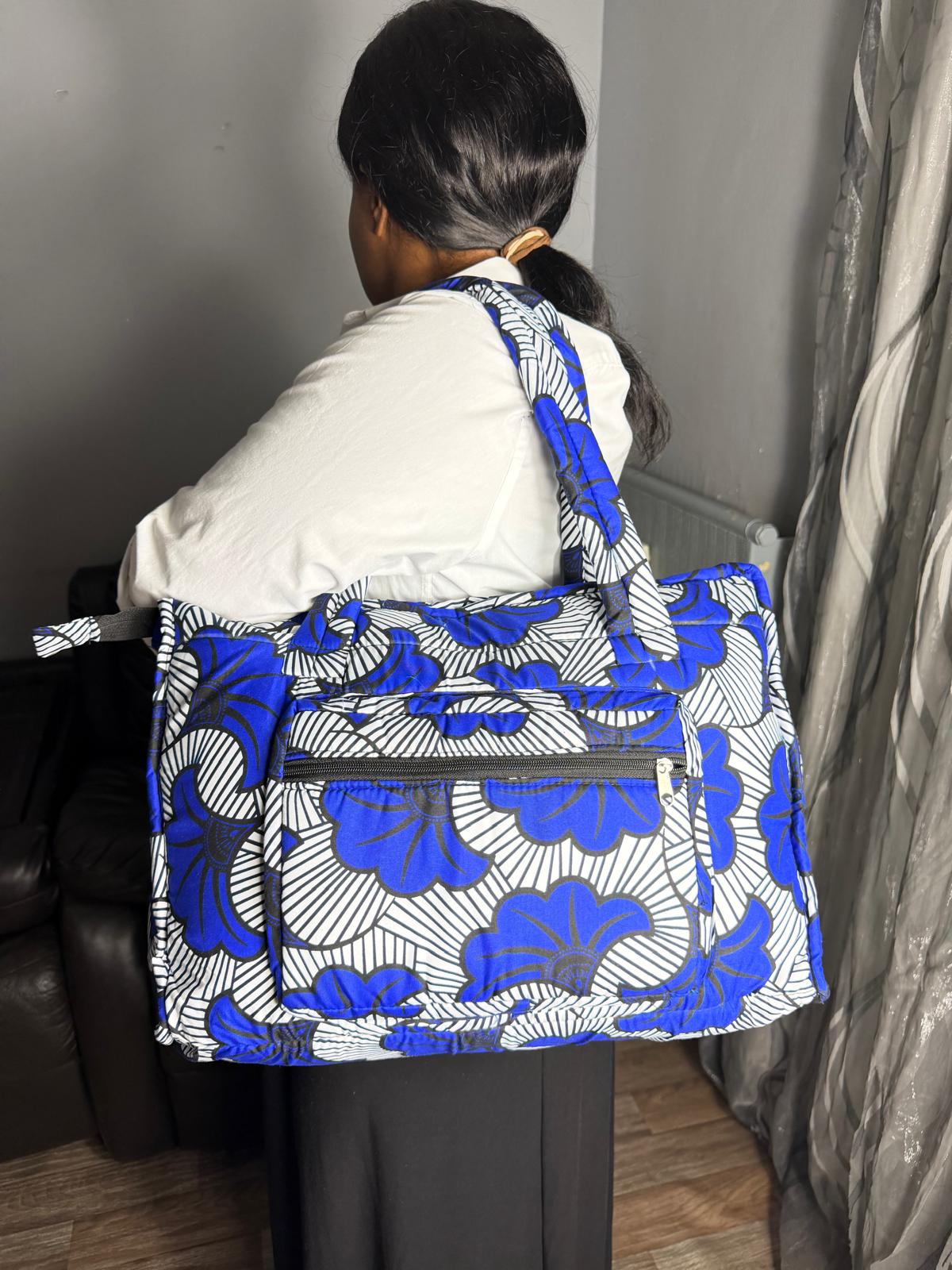 Sac Matelassé Rectangle En  Wax Ankara,  sac Femme Wax Africain 100% Coton