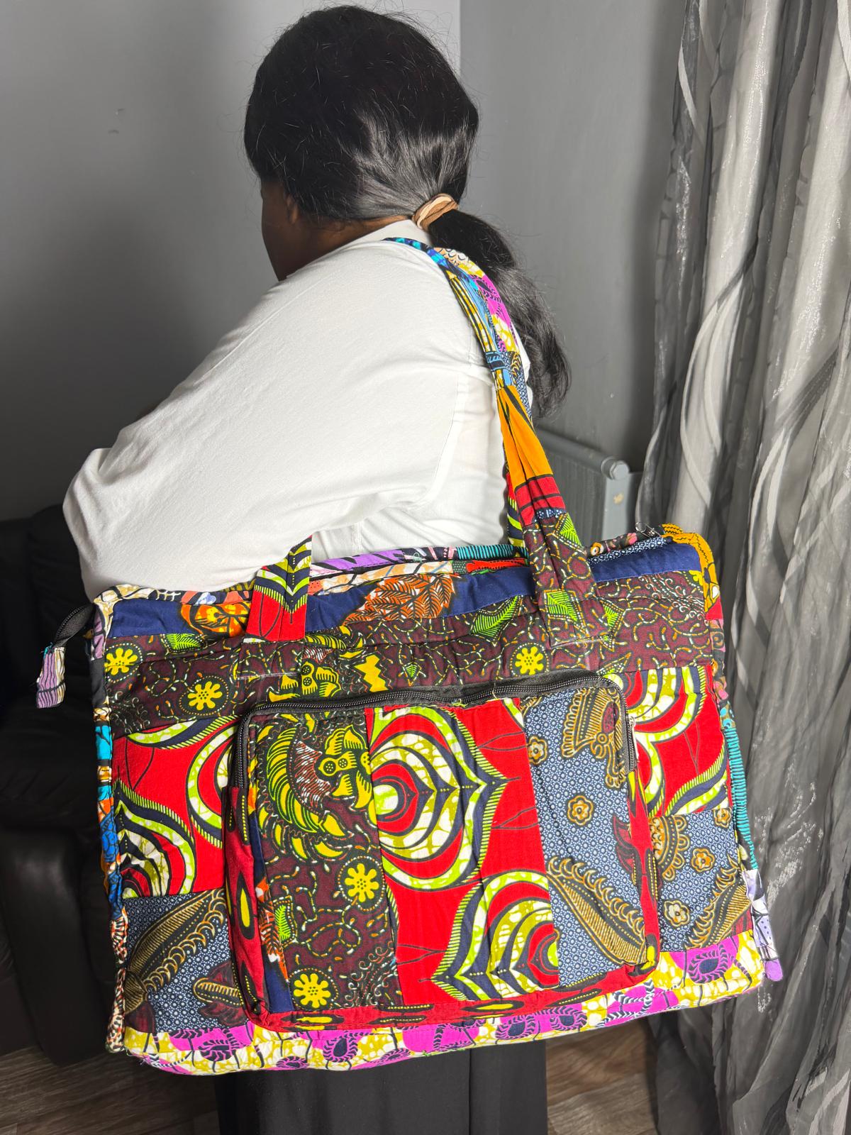 Sac Matelassé Wax Ankara Sac Femme Wax Africain 100% Coton