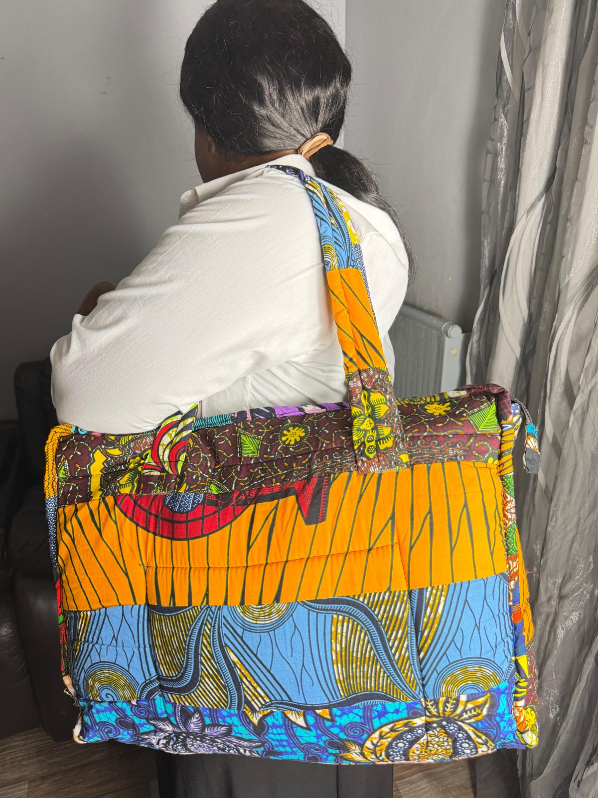 Sac Matelassé Wax Ankara Sac Femme Wax Africain 100% Coton