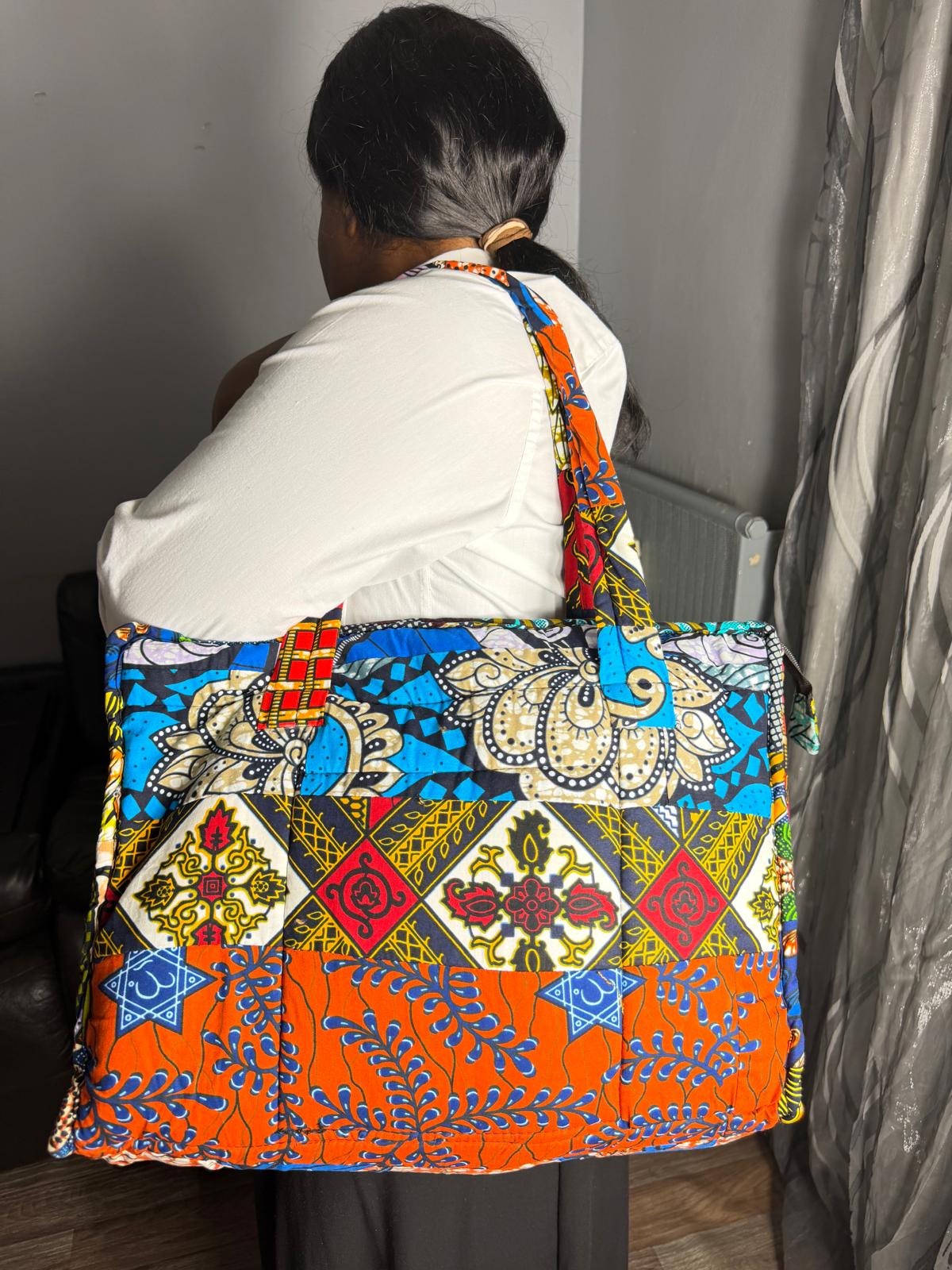 Sac Matelassé Wax Ankara Sac Femme Wax Africain 100% Coton