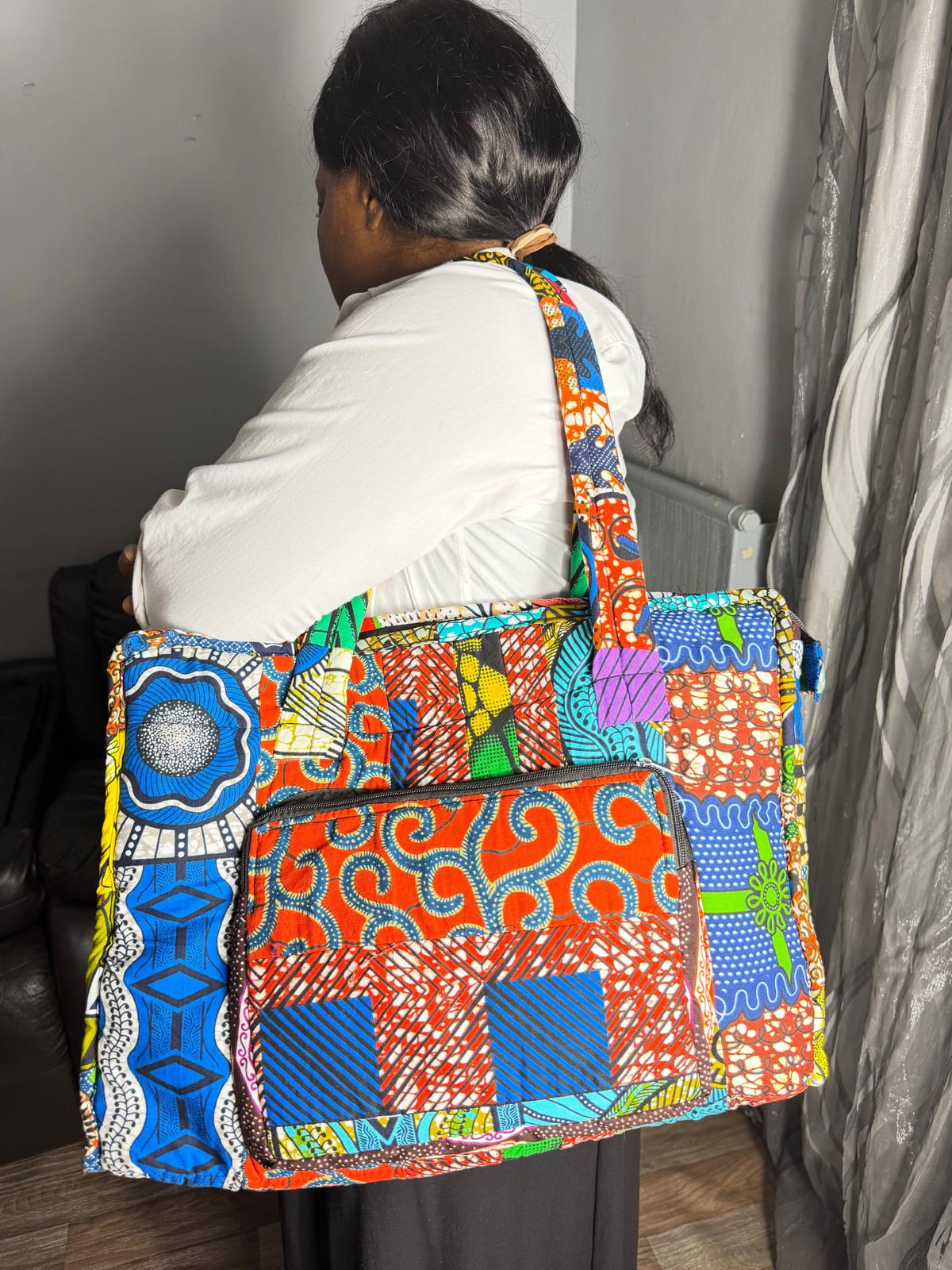 Sac Matelassé Wax Ankara Sac Femme Wax Africain 100% Coton