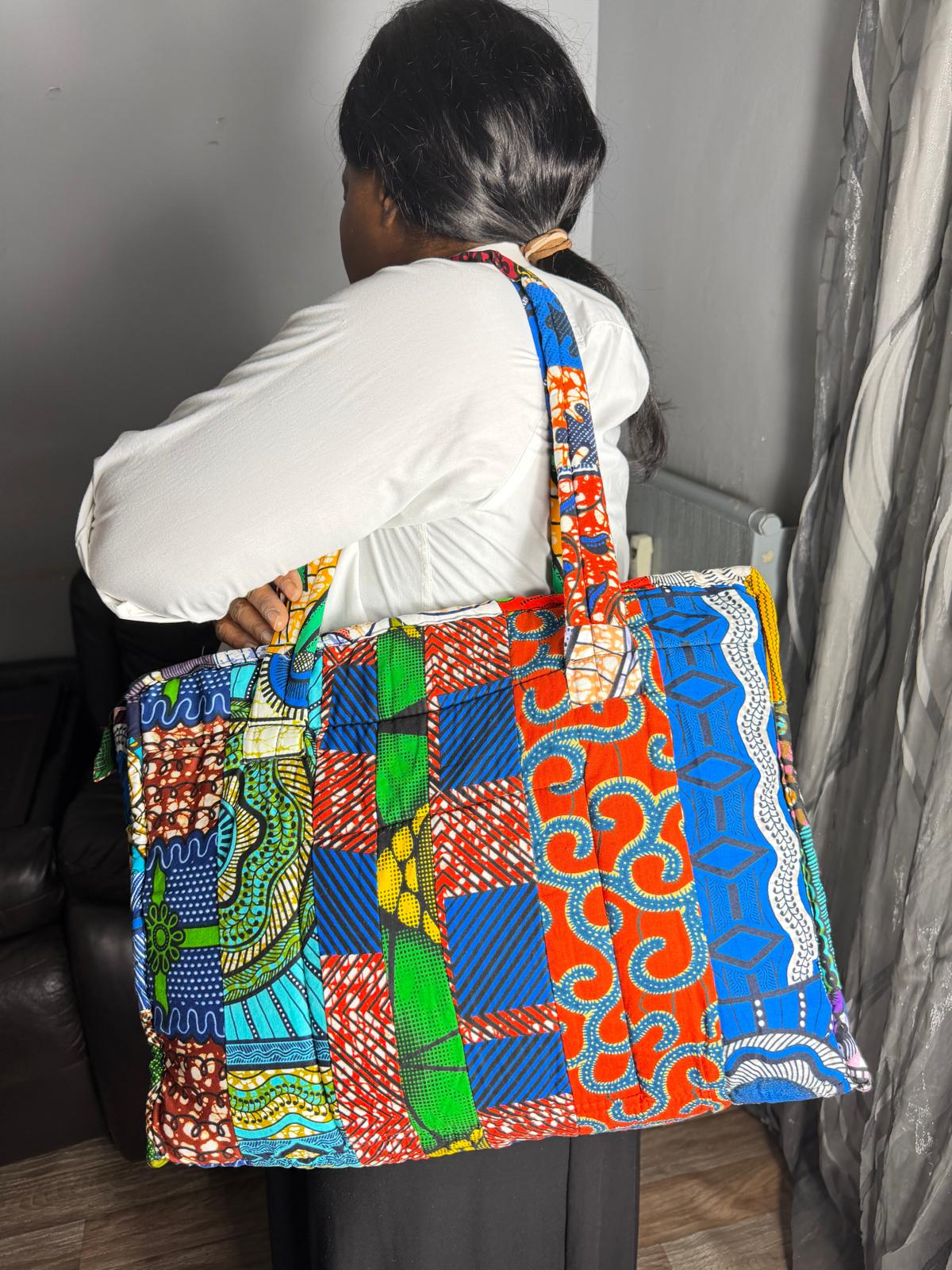 Sac Matelassé Wax Ankara Sac Femme Wax Africain 100% Coton