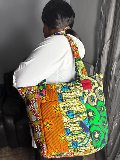 Sac Matelassé Wax Ankara Sac Femme Wax Africain 100% Coton
