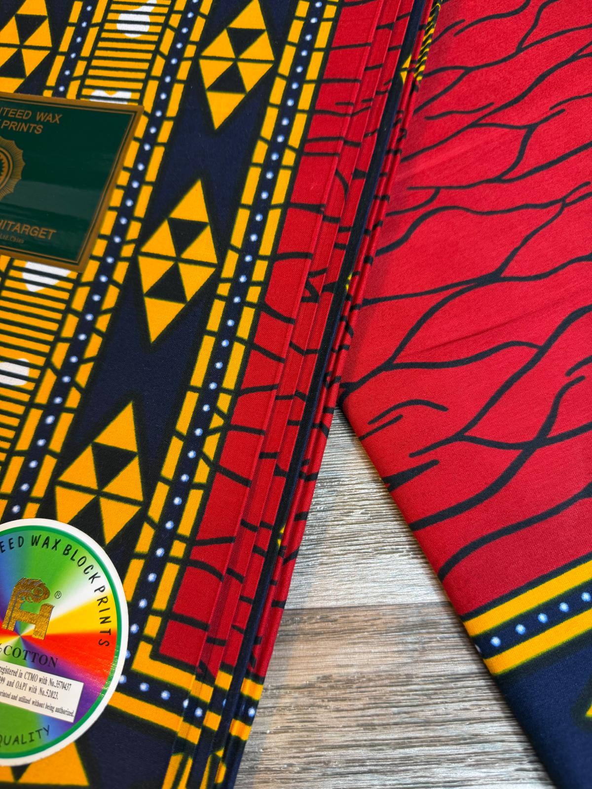 Tissus Wax 1 a 12 yards Wax Africain Wax 100% Coton
