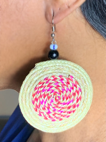 Handmade Raffia Earrings | Natural Elegance and Originality