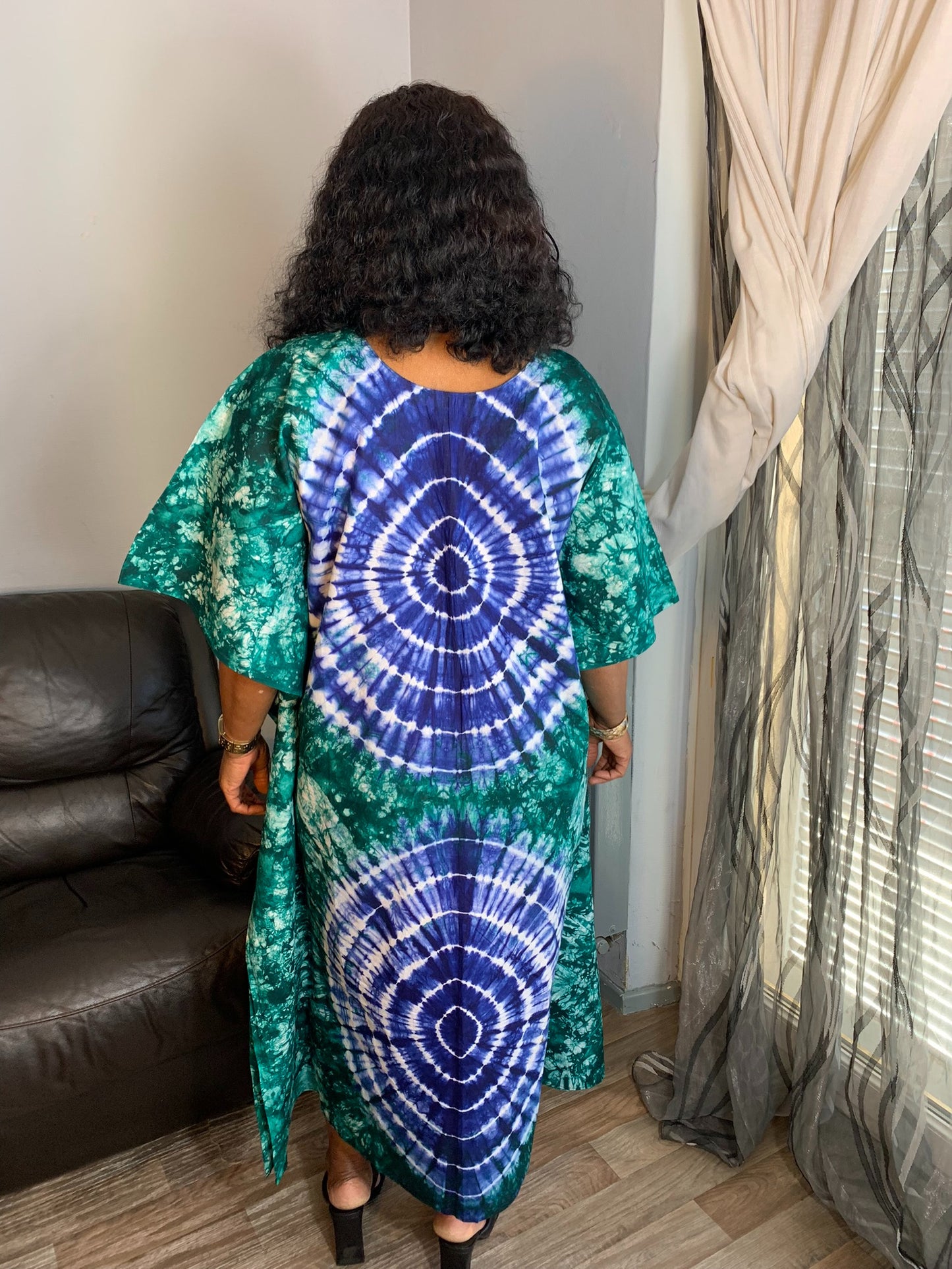 Boubou Batik Long Dress Green