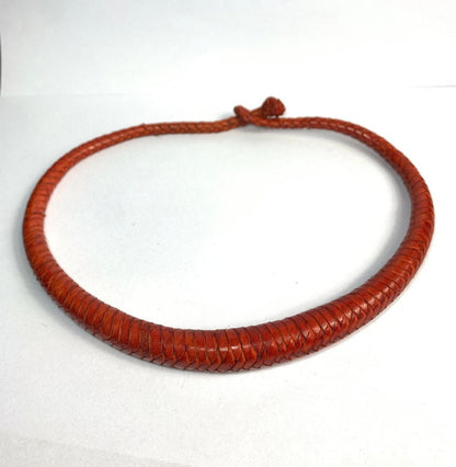 Guongue Braided Leather Necklace from Burkina Faso | Unique and Elegant Jewelry