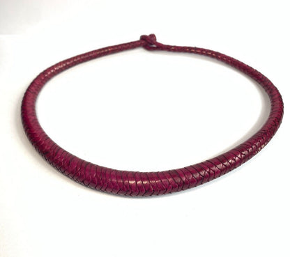 Guongue Braided Leather Necklace from Burkina Faso | Unique and Elegant Jewelry