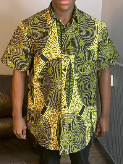 African Wax Shirts for Men Ankara Batik