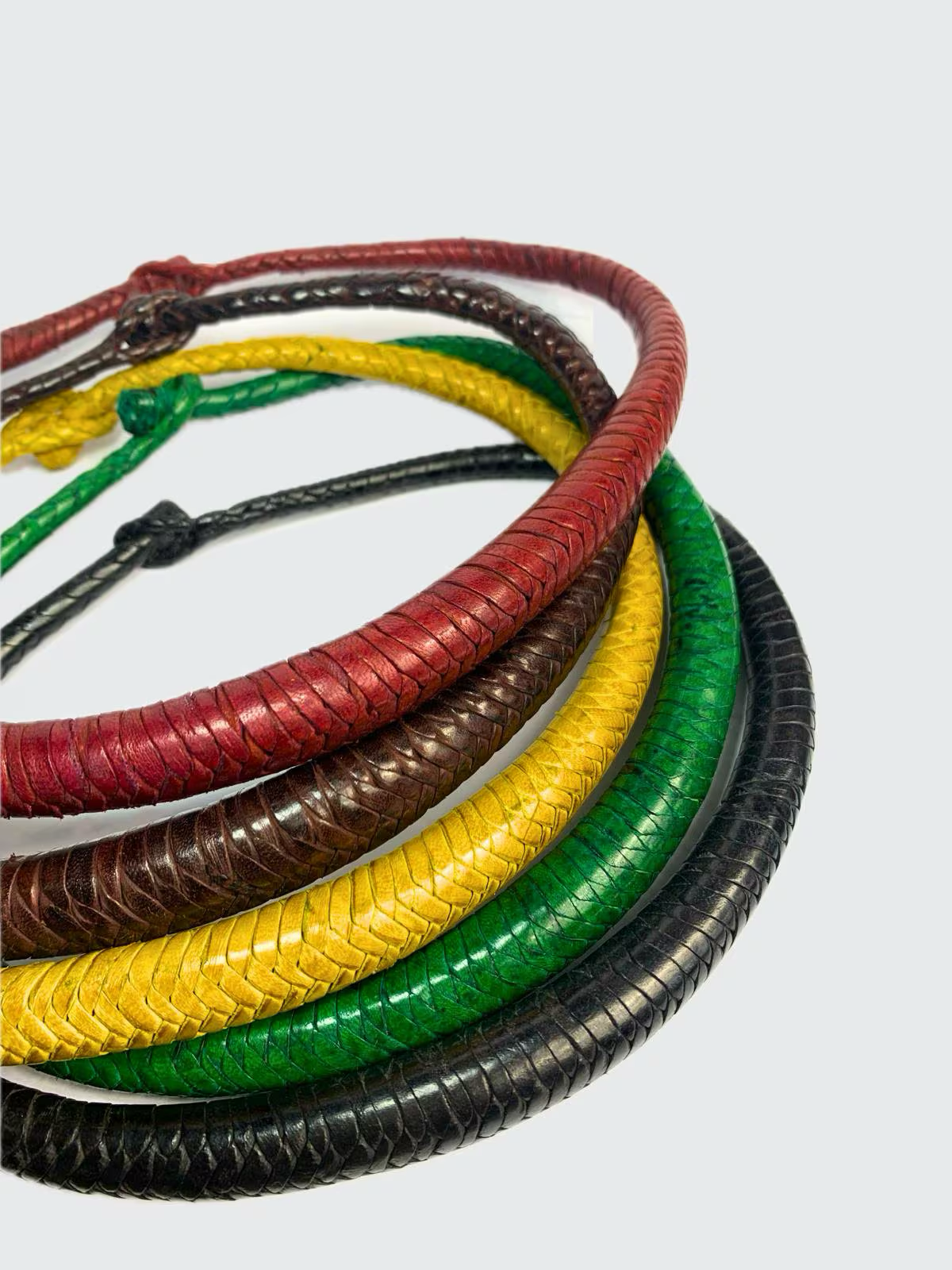 Lot of Guongue Braided Leather Necklaces - Unique Burkinabé Jewelry