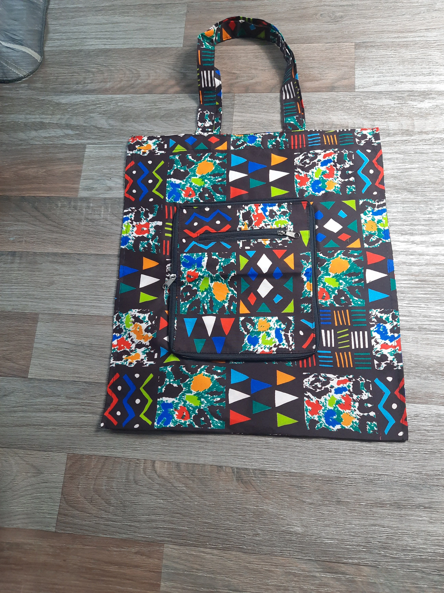 Tote Bag en Wax Pliable avec Fermeture Éclaire