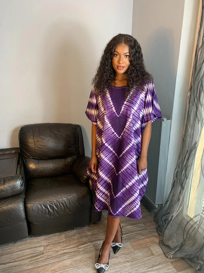 Robe Violette Kampala Adire